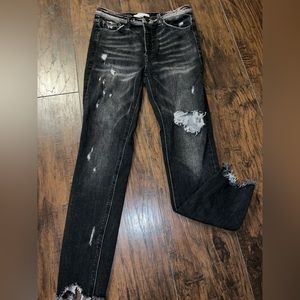 Black Vervet straight leg jeans